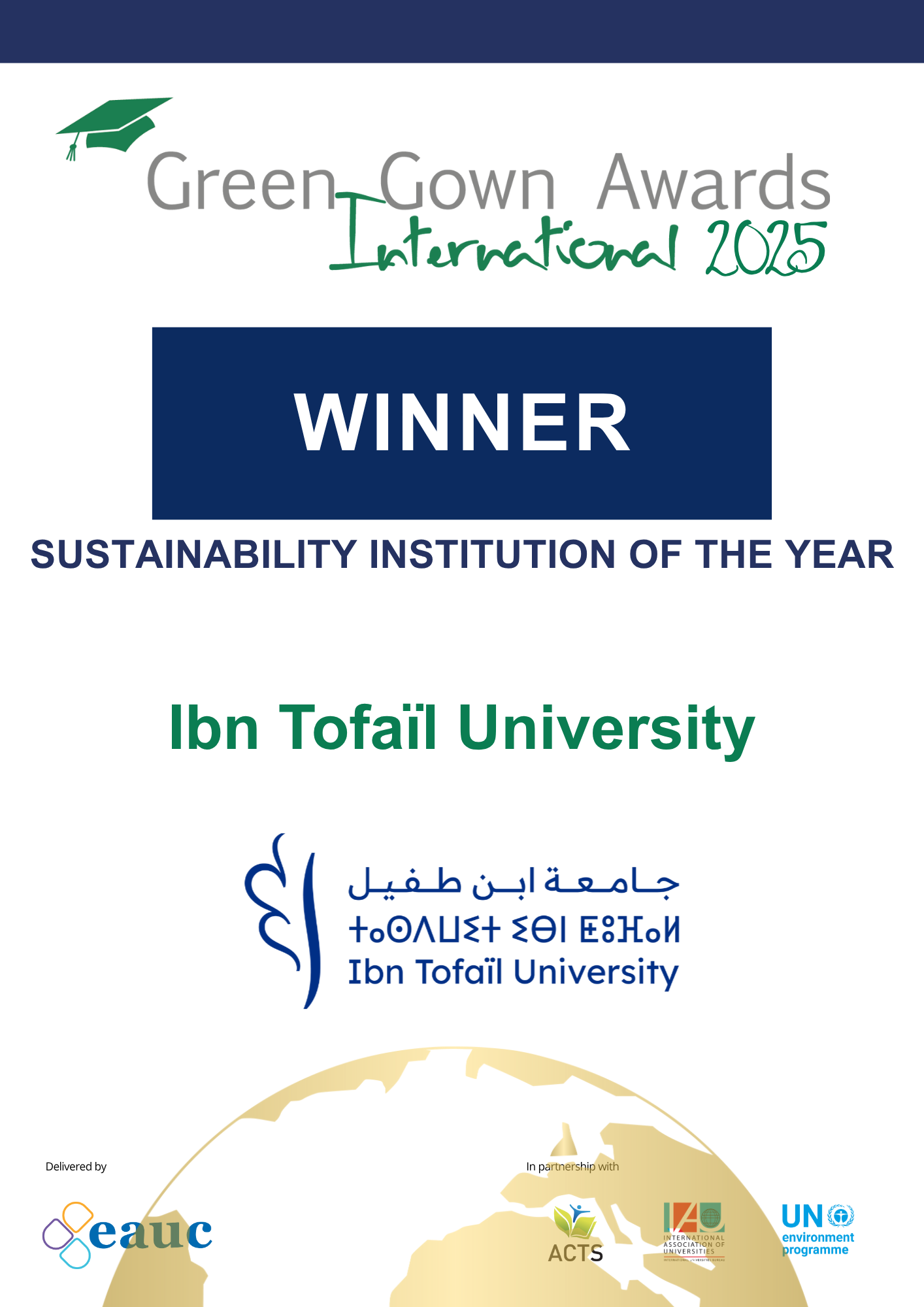 Sustainability Institution of the Year winner badge